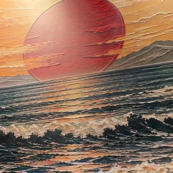 Detalle del relieve: Sol y acantilado